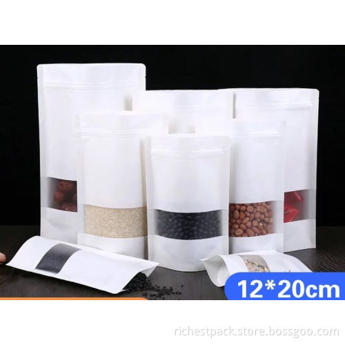 Custom printing kraft paper bag with window